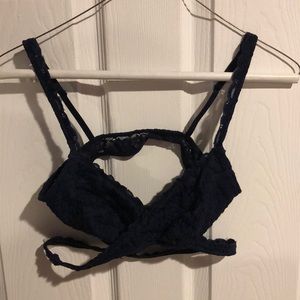 Aerie navy lace bandeau